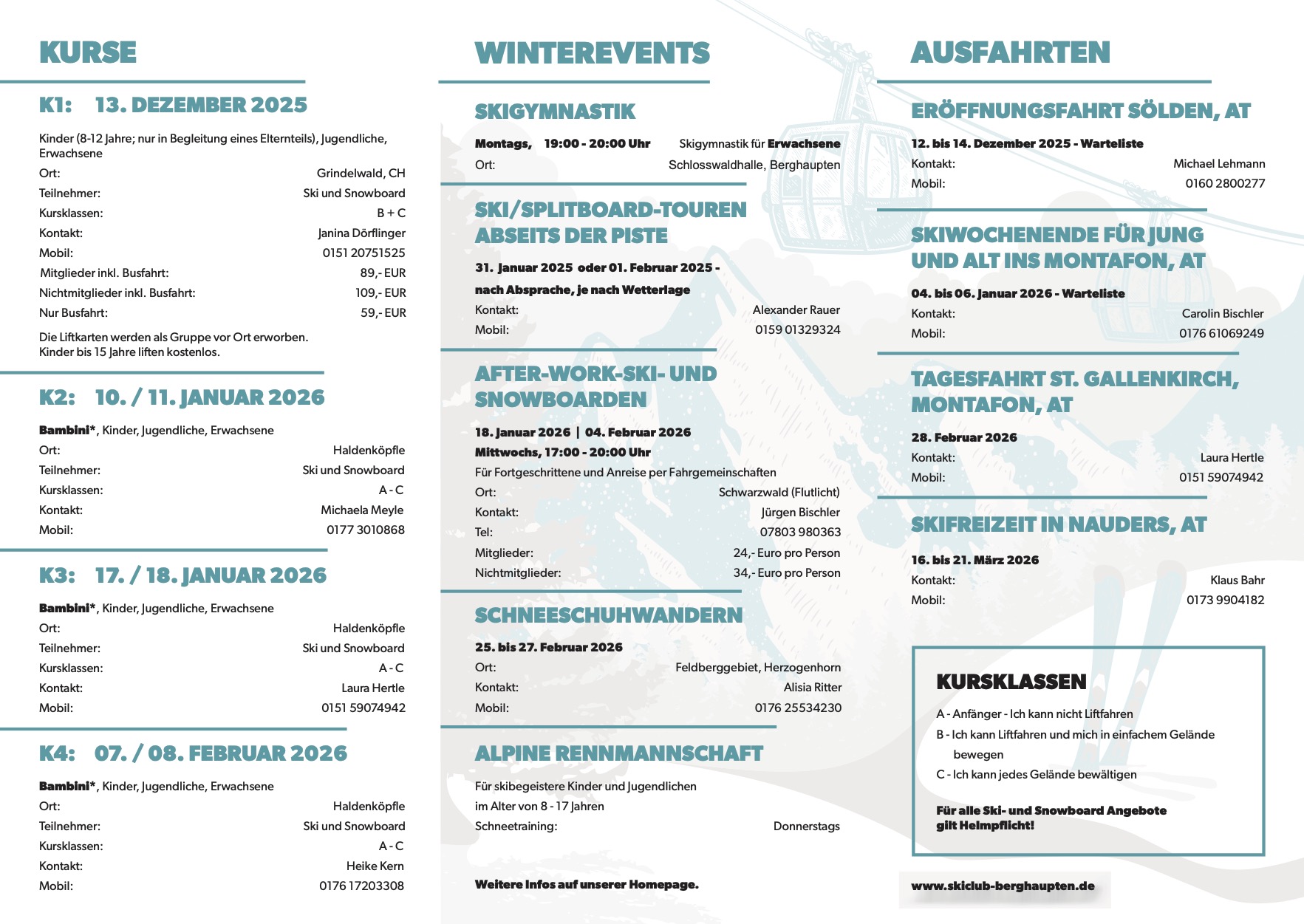 2025 2026 Winterprogramm Ski Club Berghaupten p2